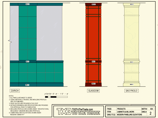 Modern Panel Elevations