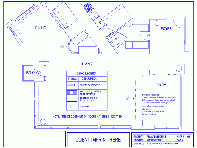 Existing Floor Plan Specimen