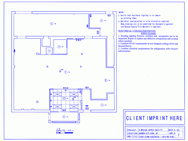 First Floor Electrical / Ceiling Plan